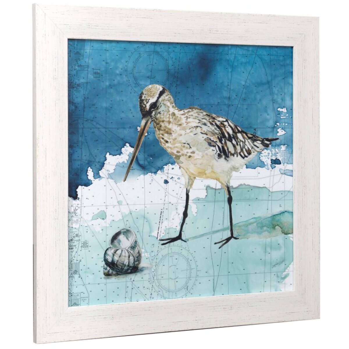 4965f7323a7da0f02c94ec5ca6e93db2 Sandpiper Ii Framed Coastal Print Under Glass - Image 1