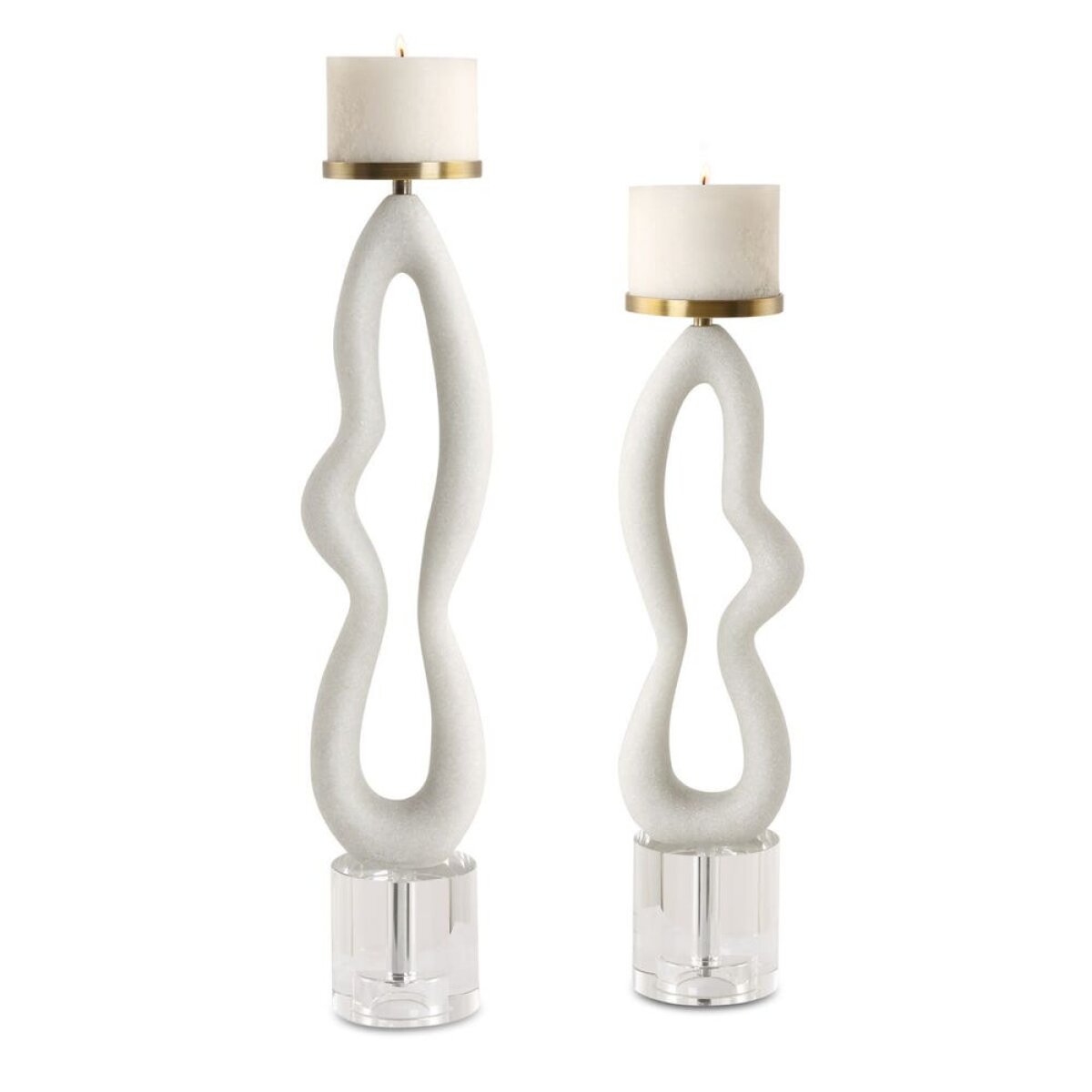 49df9a0319c6684a8ce9452a5d491e58 Feamelo, Candleholders, S/2 - Image 1