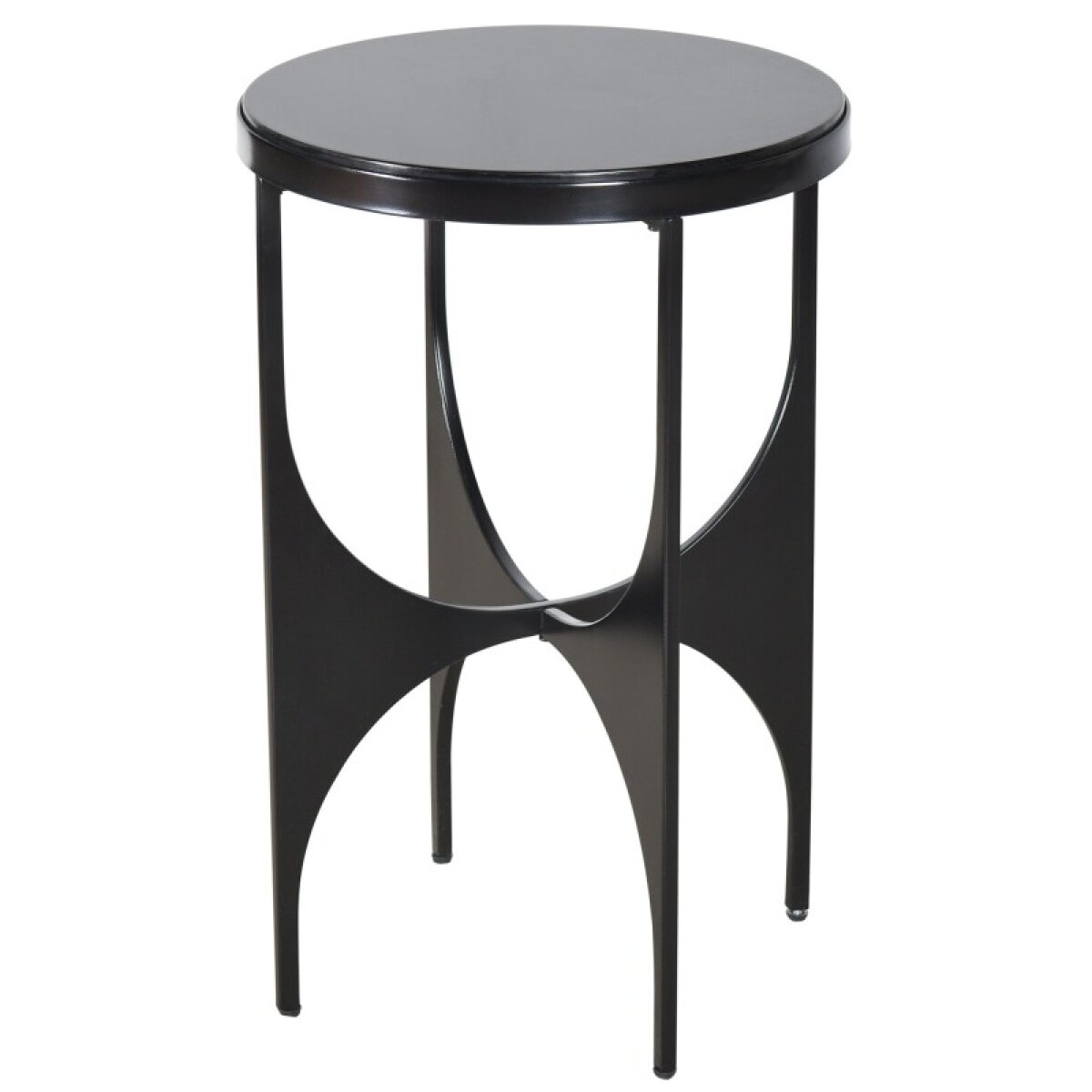 4a7d5c1404faa3d7f04ad4bbbe814383 Austin Black Side Table Laser Cut Metal Made Of 4mm Steel With 20mm Solid Genuine White Veined Bla - Image 1