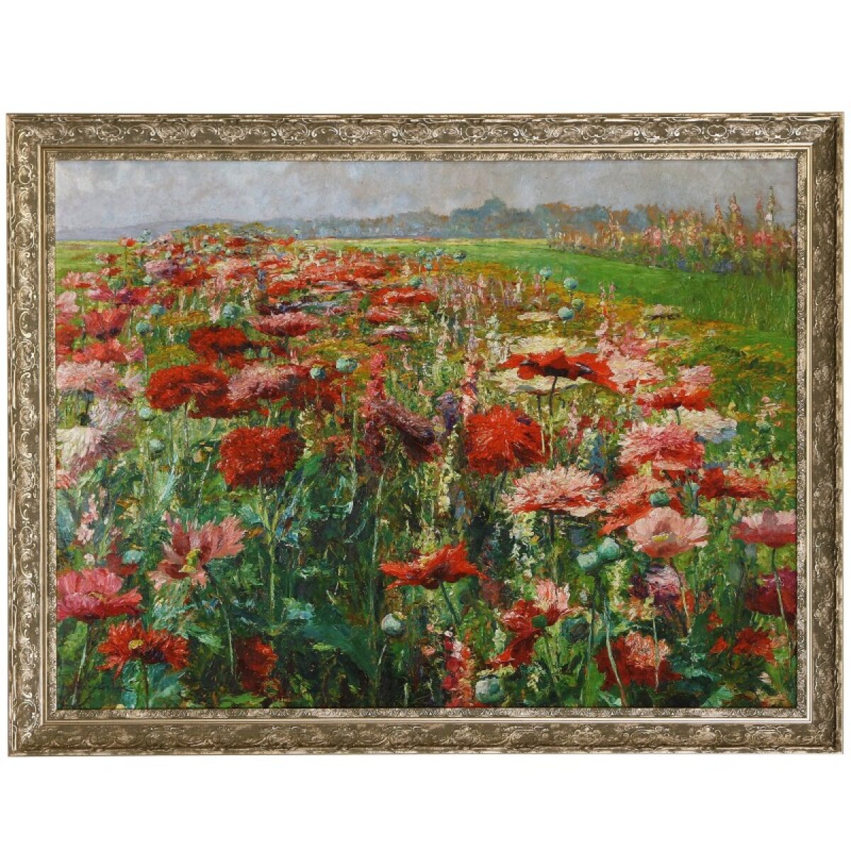 4a9bc28450072dc9e6aba80e84926d5d Red Floral Fields Framed Canvas - Image 1