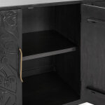 Albero Solid Wood 4dr Buffet - Black - Image 8