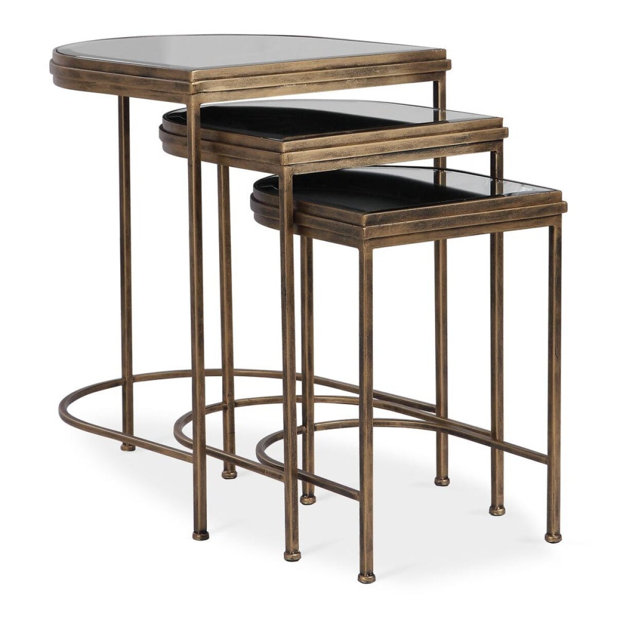 4abb5f5b2d885ccfd256fc22c7520301 India Nesting Tables, Gold, S/3 - Image 1