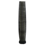 Woven Black Uplight Rattan Floor Standing Uplight 100 Watts