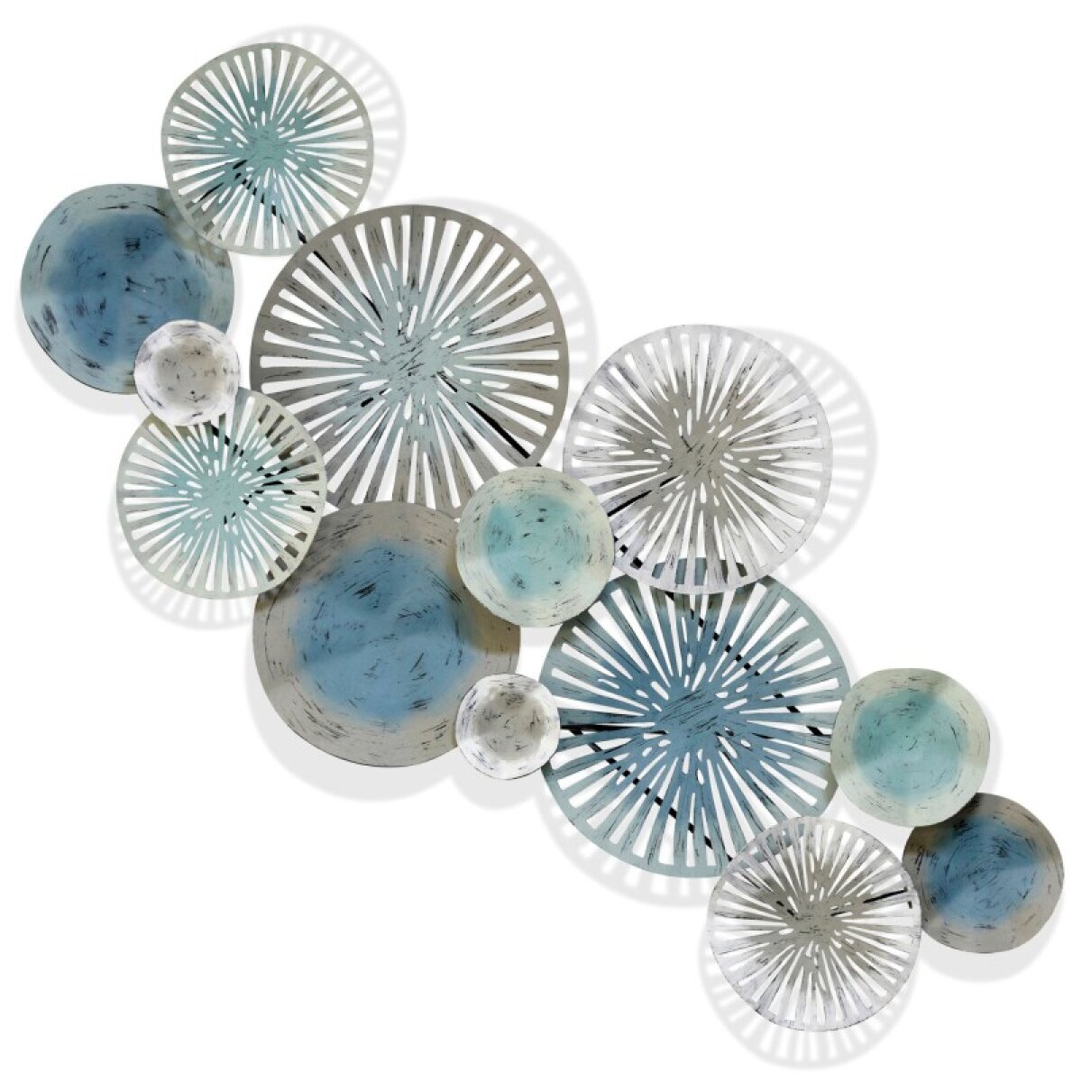 4bc3114686c30bd5e4eb1ea715cabd69 Indigo Plates Metal Wall Sculpture - Image 1