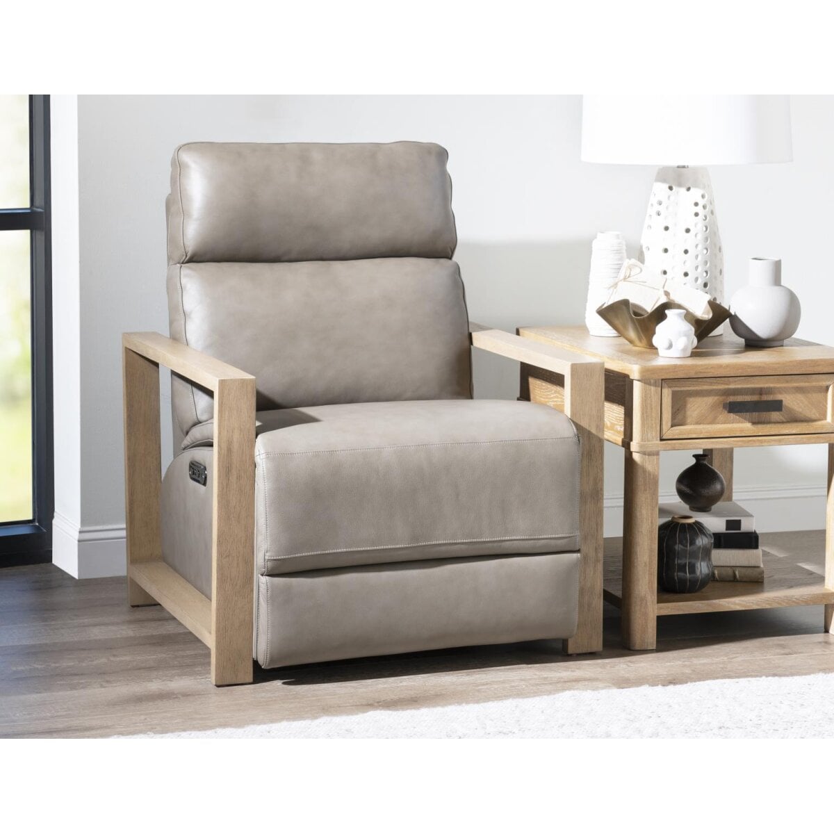 4c1dd30f59048c83d9a2d97d979bcbb6 P2 Wood Recliner - Shown In This Color - Image 1
