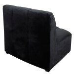 Killebrew Sectional- Black Piece | Black Velvet Fabric On Hardwood Frame - Image 3