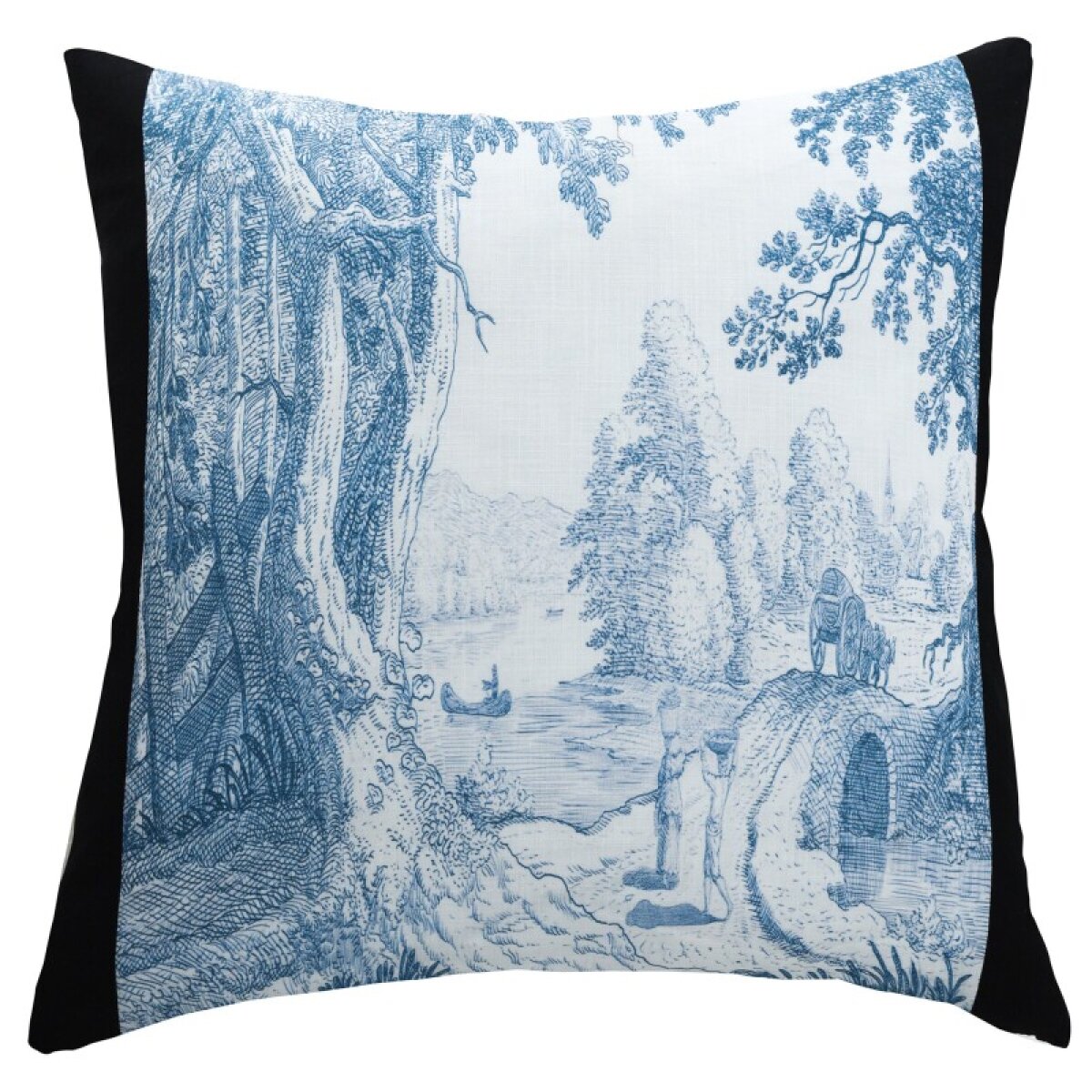 4db24a8b00ea5a8b99ddf432dfbf9cb7 Dann Foley Lifestyle Linen Pillow With Willow And Black Printing - Image 1