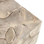 Sorrento Solid Wood Square Coffee Table - Bleached - Image 5