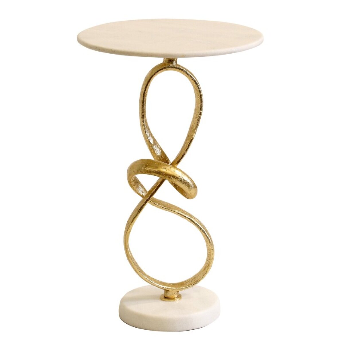 4e44828980c12747d79021052240f7ff Marble & Gold Hand Crafted Abstract Twist Side Table - Image 1
