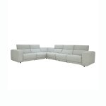 Knoxville Upholstered Power Recliner Sectional - Gray - Image 3