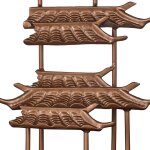 Dann Foley Lifestyle Asian Inspired Pagoda Tiered Tower In Brass And Black Iron Finish - Image 4