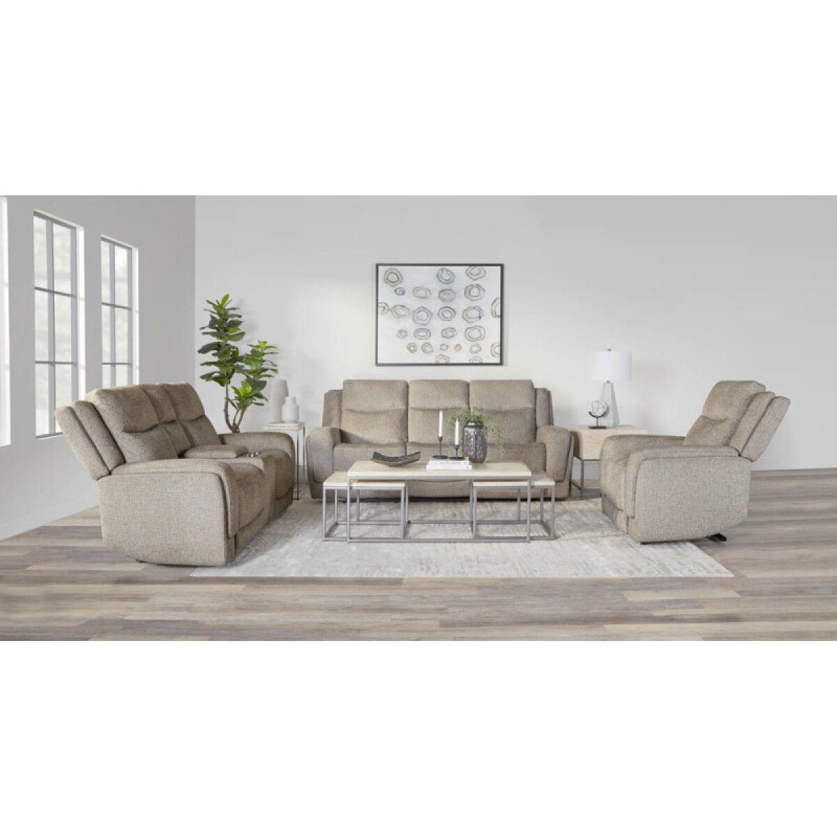 4ebbbddf3d1b6cf546ec499e818c218d Penfield - Frappe Power Zero Gravity Sofa Group With Heat, Massage & Speaker - Image 1