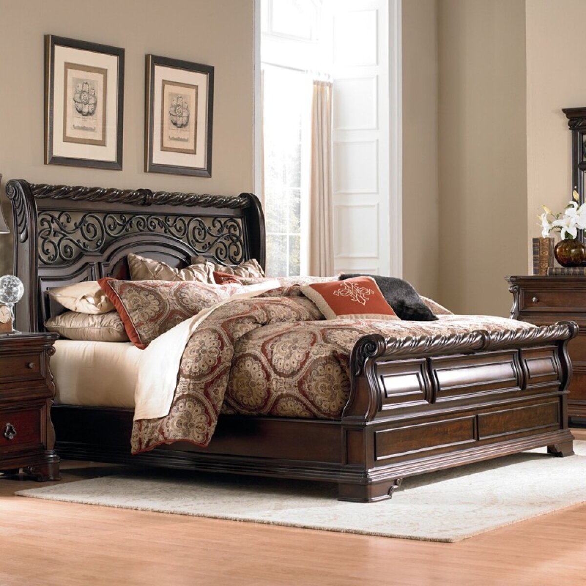 4f1aedf74c8921aad6639f0f3a28723c Arbor Place King Sleigh Bed - Image 1