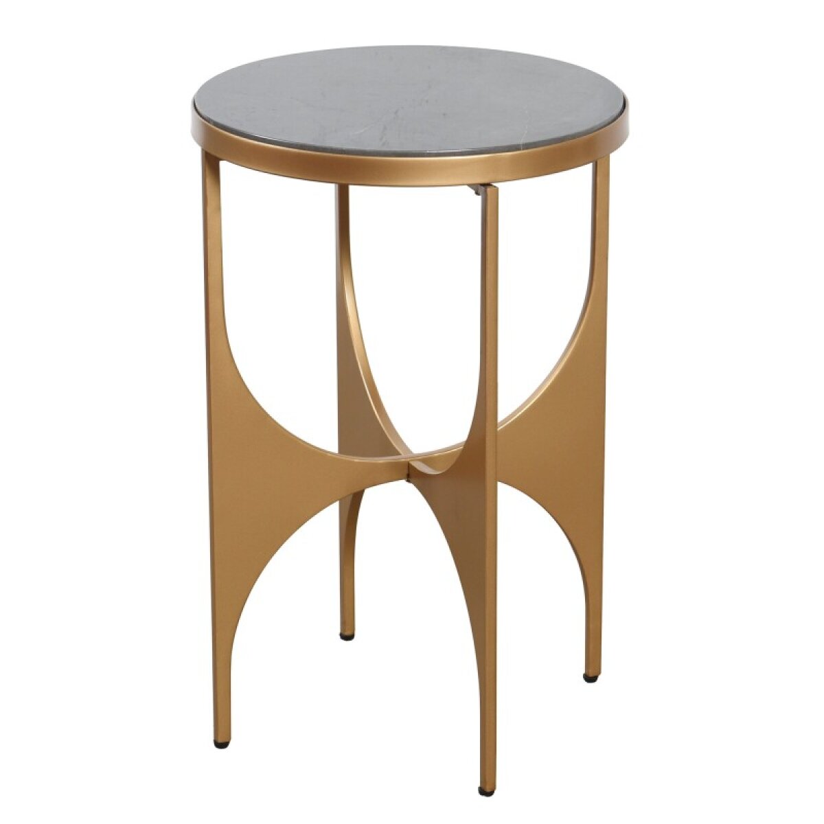 4f35673a2335eadbed4b334220b04706 Austin Gold Side Table Laser Cut Metal Made Of 4mm Steel With 20mm Solid Genuine Marquina Brown Ma - Image 1