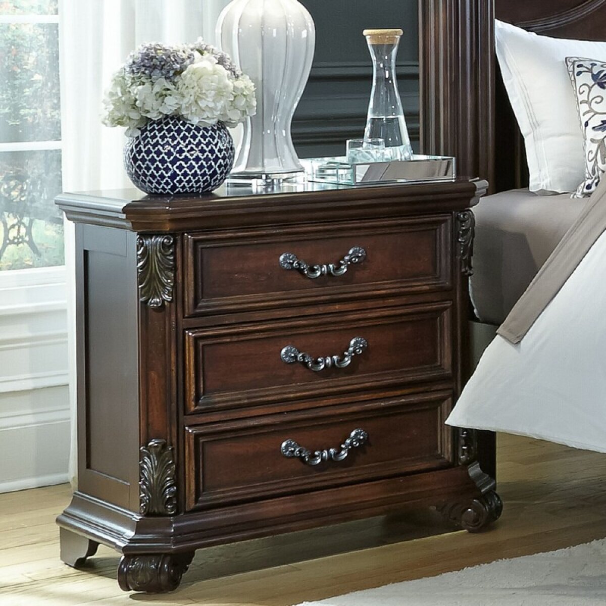 4f96c05e083a21ec79530c375e348822 Messina Estates 3 Drawer Night Stand - Image 1