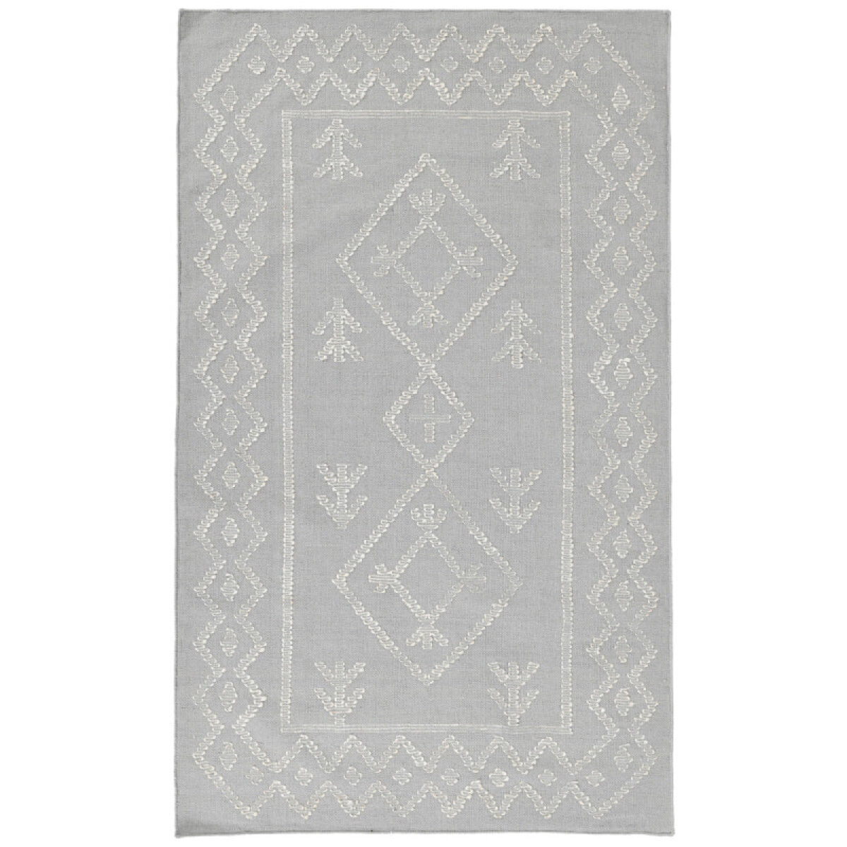 4ffd344d0e539e60a3f0286b9299533c Lagos Rug - Gray/Ivory / 1'x1' Swatch / Swatch - Image 1