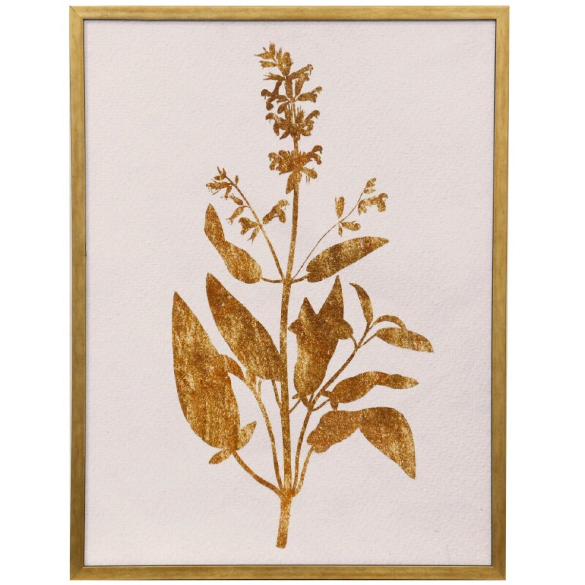 50113966fc7692de2a7a6056b59da6af Pressed Foliage Gold Iii Textured Framed Print - Image 1