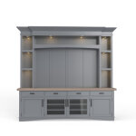 Americana Modern - Dove 92" Tv Console With Hutch, Backpanel & Led Lights - Image 3
