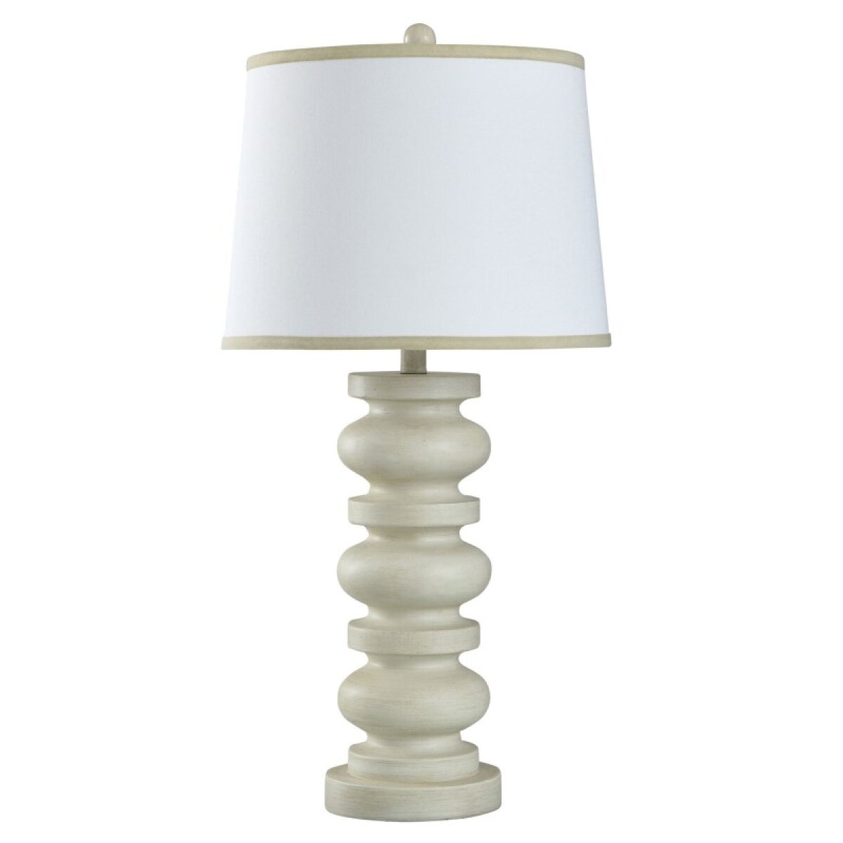 50698ff5a956d7fc9357203ad0f01755 Pettye Ivory Poly Table Lamp - Image 1