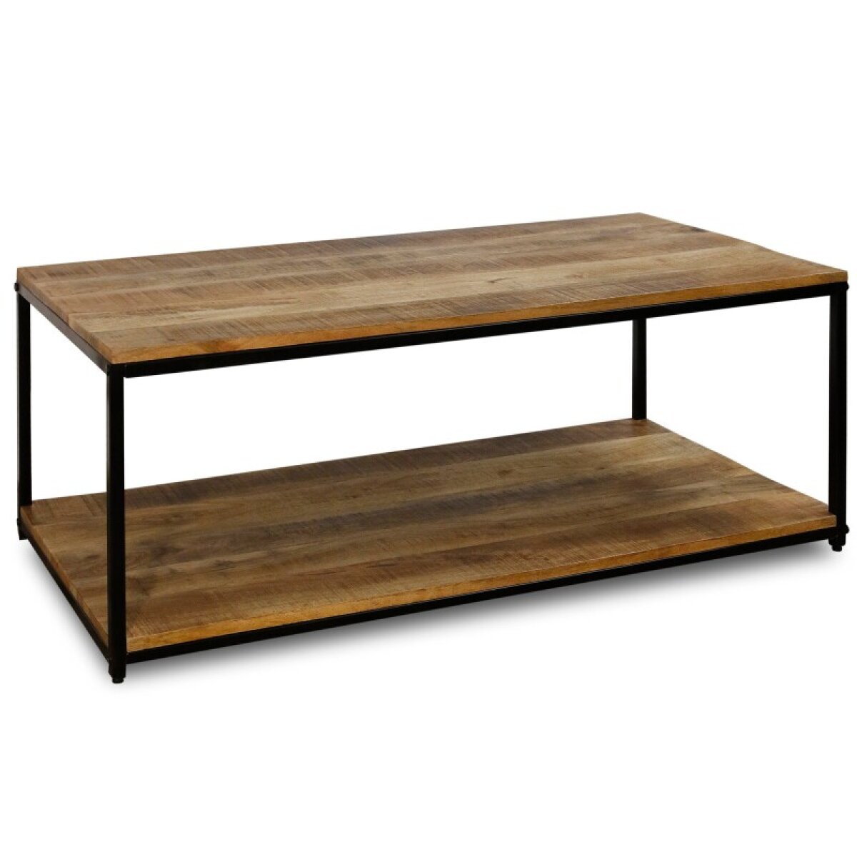50801ac2489cfcb85f4a9455d95e199d Chattercut Solid Mango Rectangle Coffee Table With Lower Shelf In A Medium Natu - Image 1