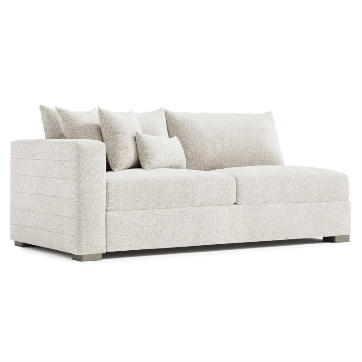 50a20e4314ea34e76d26b45e31178176 Helena Fabric Left Arm Loveseat Wood Foot - Image 1