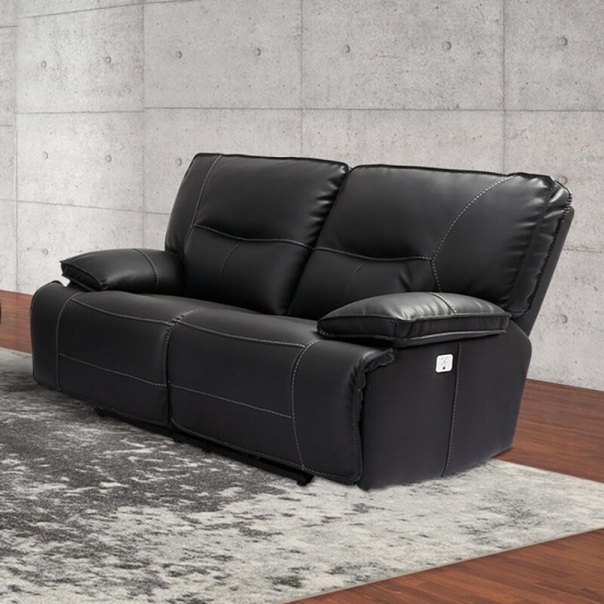 516ad425922c74acff9fda44eb45c49a Spartacus - Black Power Loveseat - Image 1
