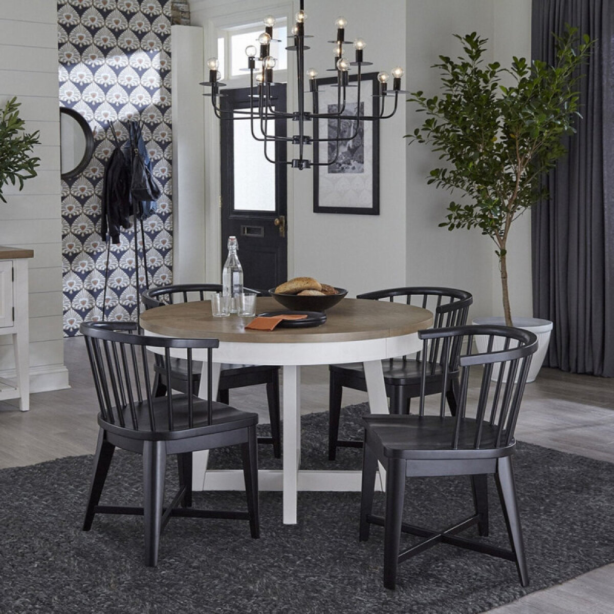 518b1e68999df45e537bd7e2188f2969 Americana Modern Dining Round Dining Table 48-66" (18" Leaf) - Image 1