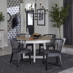 Americana Modern Dining Round Dining Table 48-66" (18" Leaf)
