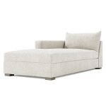 Helena Fabric Left Arm Chaise Without Pillows Wood Foot - Image 5