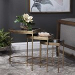 India Nesting Tables, Gold, S/3 - Image 7
