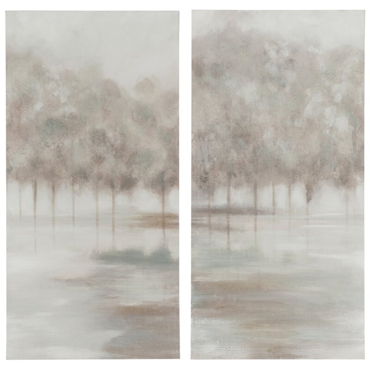 526c6f45d8b15e74b1673a5ce65d70cf Beige Set Of 2 Handpainted Canvas Art - Image 1