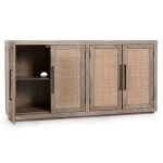 Jensen Solid Wood 4dr Cabinet - Meadow Taupe - Image 5