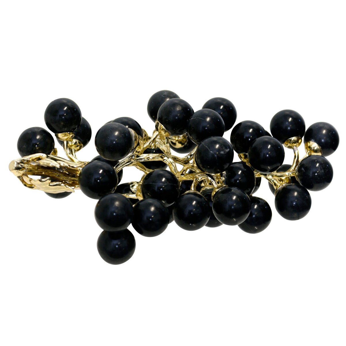 52e160354db6f0eabf564de1b394b92f Grape Bunch- Black | Black Marble With Gold Finished Metal - Image 1