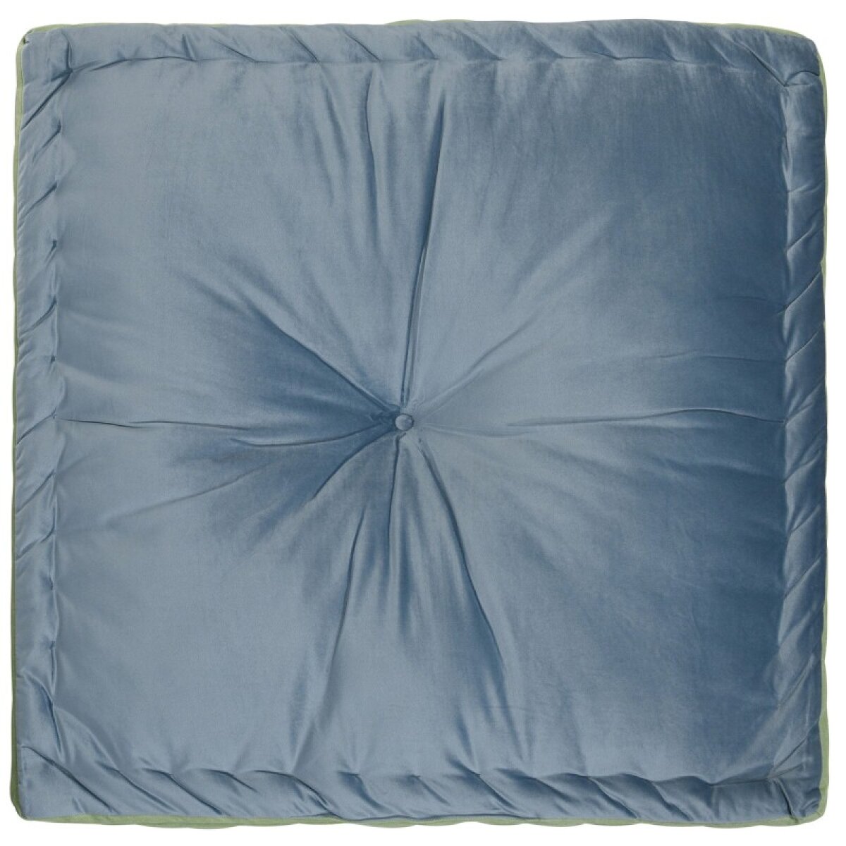 52f840e3d0e542eb10e097db22543aba Dann Foley Lifestyle Large Harper Floor Pillow Blue Velvet And Mint Green Linen - Image 1