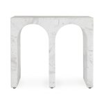 Marmo Outdoor Rectangle End Table - Ivory/gray - Image 3