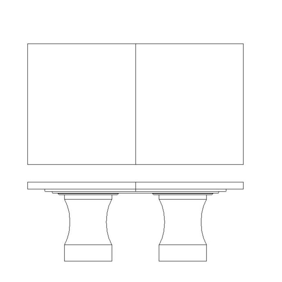 539fc23df4300b18e92a74213e43b87c Aventura Dining Table Base - Image 1