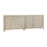 Sienna Solid Wood 4dr Cabinet - Gray/cream Wash