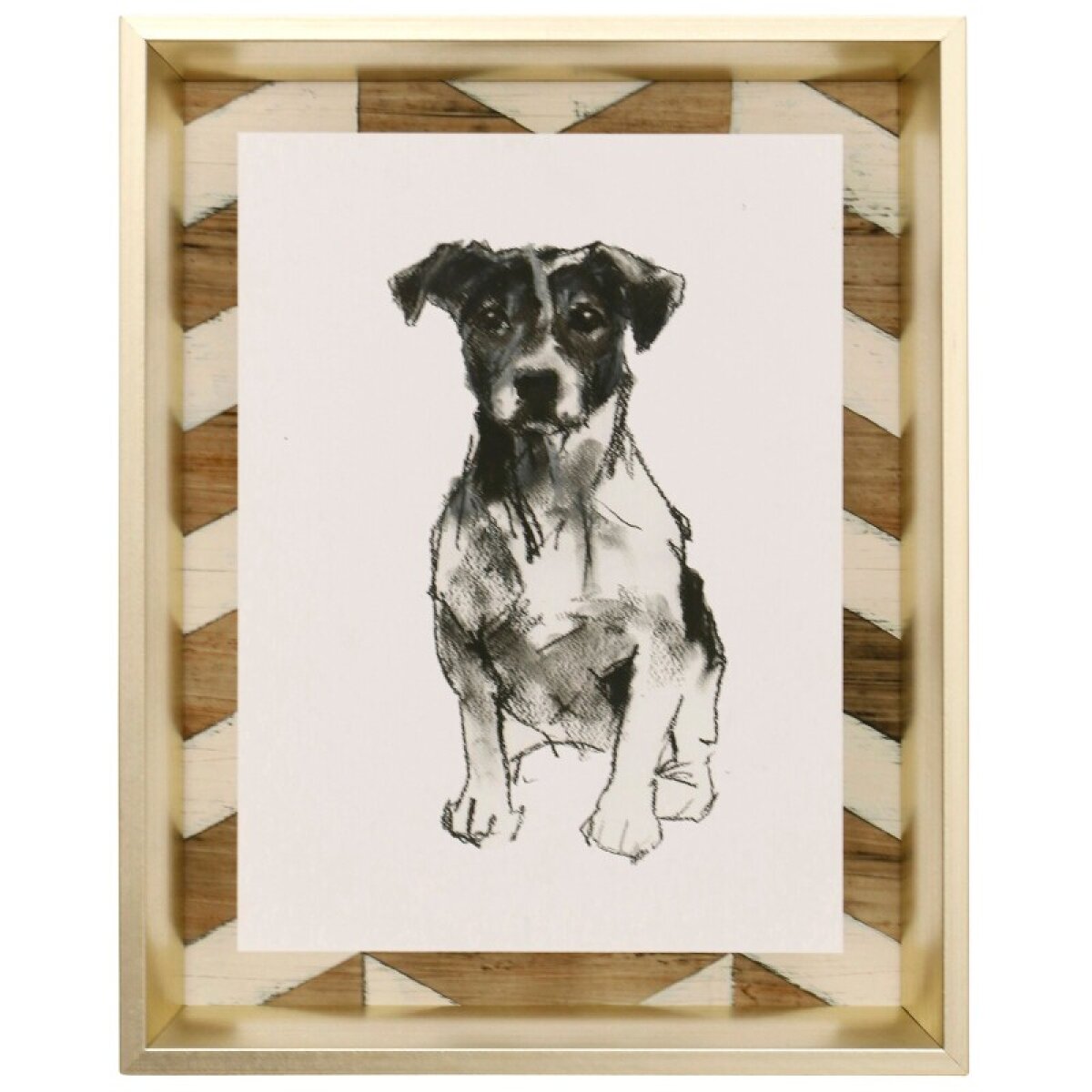 54242139dc7eb548393b75f1cd539ca0 Modern Dog I Framed Print Under Glass - Image 1