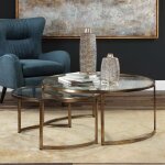 Rhea Nesting Coffee Tables, Gold, S/2 - Image 9