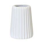 Dann Foley Lifestyle Set Of Small Vases Satin White Ceramic - Image 4