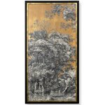 Golden Toile I Textured Framed Print