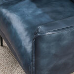 Abigail Leather Club Chair - Ocean Blue - Image 7