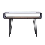 Black & Gold Tweed Metal Console Table - Image 8