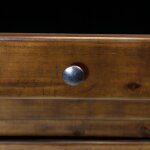 Pecan Solid Wood Rivers Edge Side Table With 3 Drawers - Image 4