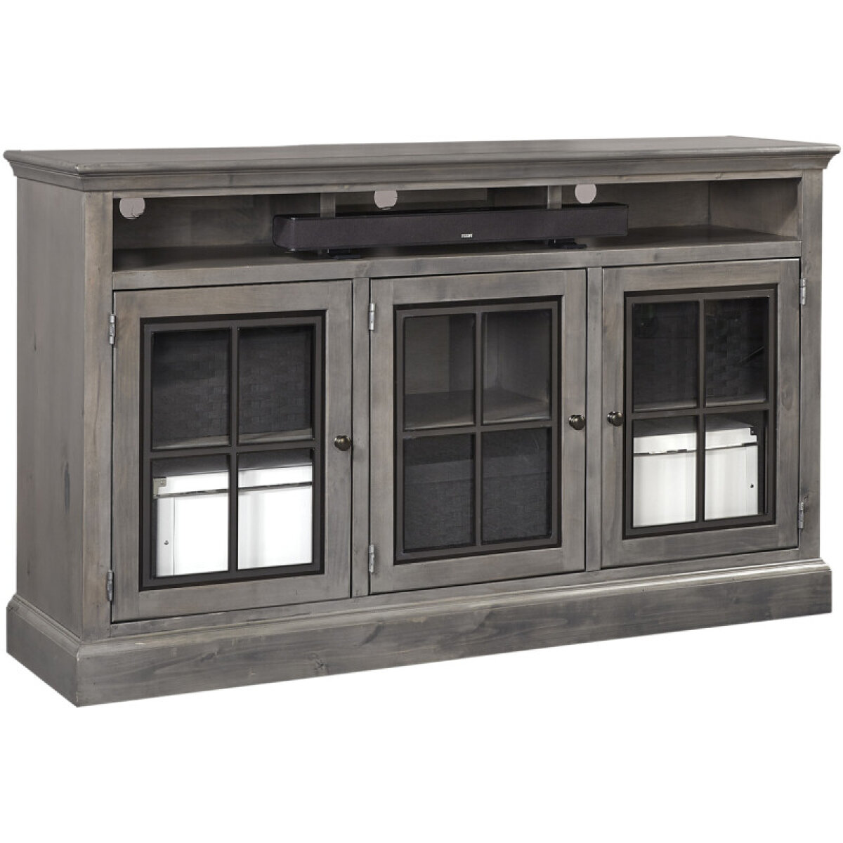 5498de7b7ad4007d8d73d15e18f9bc55 Churchill 66" Highboy Console W/ 3 Doors - Image 1