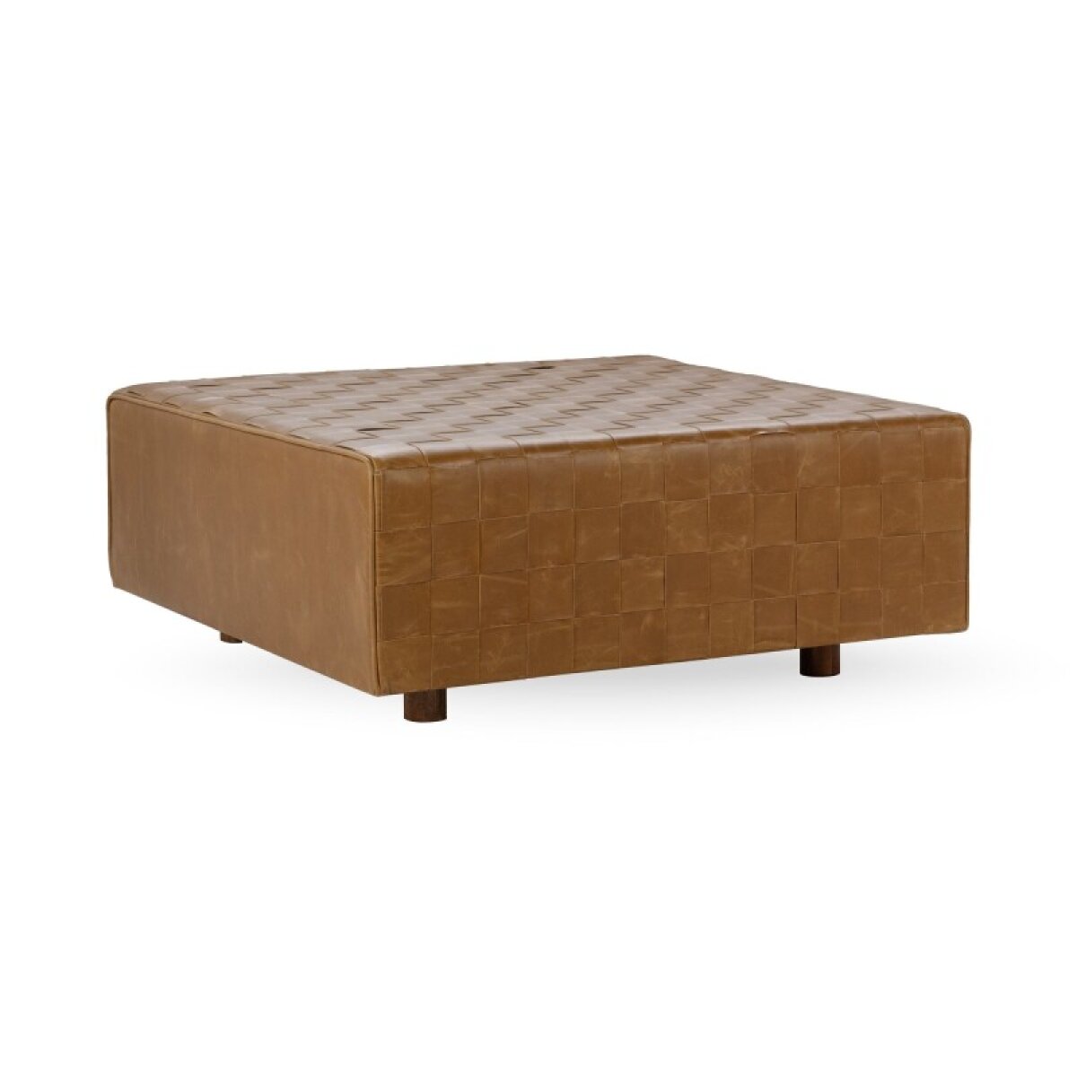 54ceeb7dd9e889ef9c26911b290b6280 Aristo Leather Square Ottoman - Autum Maple - Image 1