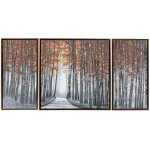 Norman Wyatt Home Sun Lit Path Triptych Framed Canvas