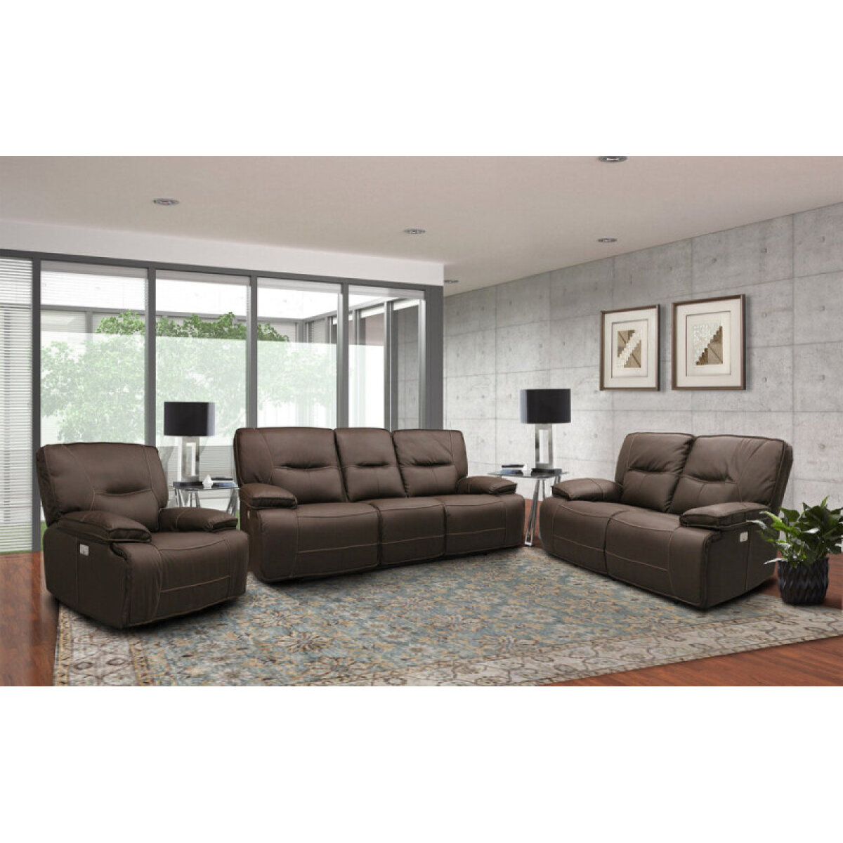 55a3e994bc48e9b1b876cec9569b1526 Spartacus - Chocolate Power Reclining Collection - Image 1