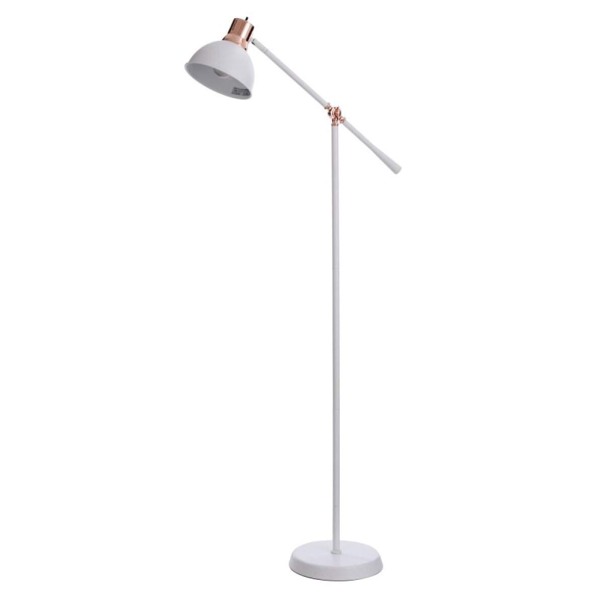55b8033ad3451c26e8badb3036e7c9ff Copper & White Metal Task Adjustable Floor Lamp 40 Watts - Image 1