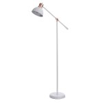 Copper & White Metal Task Adjustable Floor Lamp 40 Watts